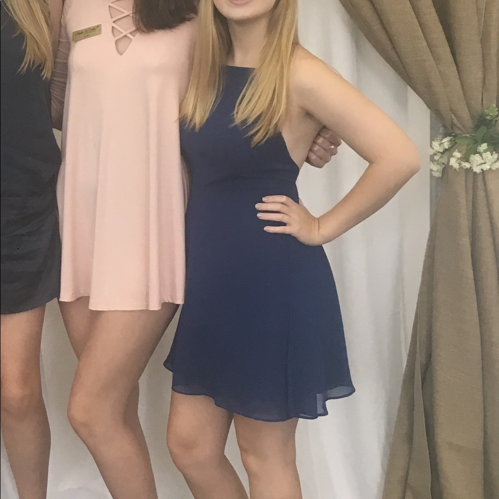 Blue Halter Dress